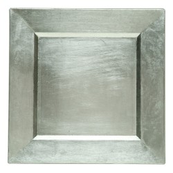 CHARGER PLATE - SILVER SQUARE
