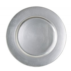 CHARGER PLATE - SILVER ROUND