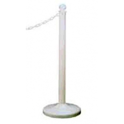 Stanchion - White Plastic Post (Outdoor)