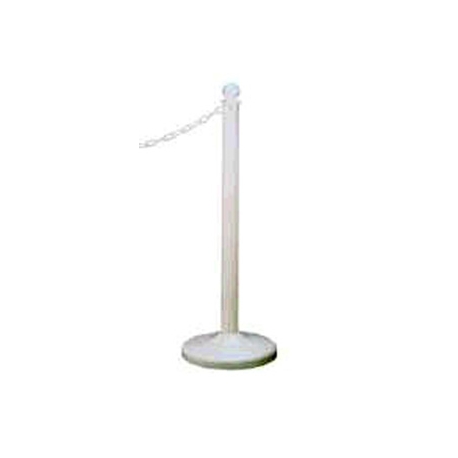 Stanchion - White Plastic Post (Outdoor)