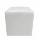 Leather Cube  White - Black